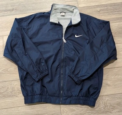 VINTAGE 90's NIKE FULL ZIP MESH LINED WINDBREAKER 5 POCKET JACKET SIZE MEN'S XL 