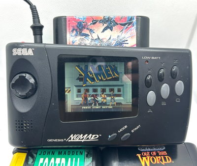 #ad Sega Nomad Handheld Console Bundle with 5 Games and OEM Power Supply TESTED $349.95