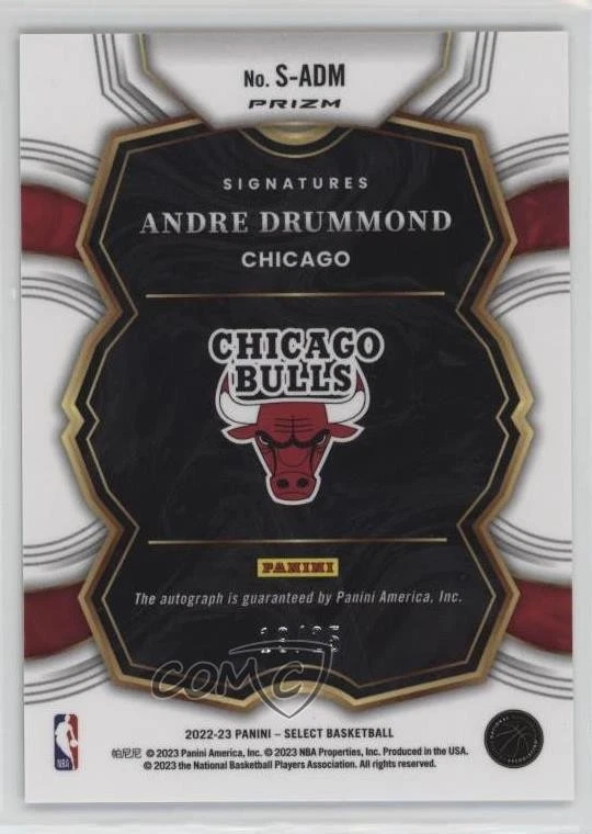 2022-23 Panini Select Signatures Tie-Dye Prizm /25 Andre Drummond #S-ADM Auto - Image 2 of 2