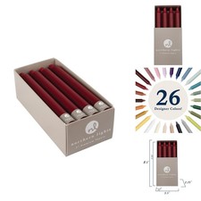 Northern Lights Candles 7" 12pk Tapers Crimson 71739