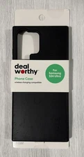 Deal Worthy Brand Silicone Phone Case For Samsung Galaxy S24 Ultra, Black 