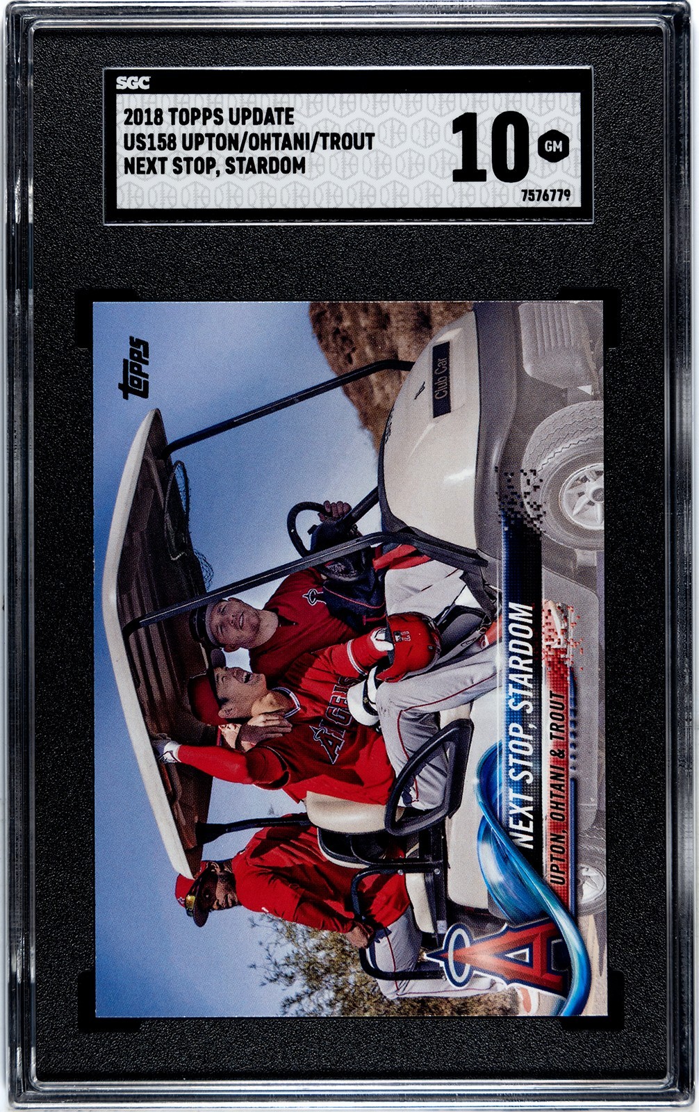 2018 Topps Update #US158 Next Stop Stardom Shohei Ohtani Mike Trout SGC 10 RC