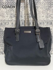 Good Condition COACH Tote Bag Handbag Shoulder Black 14a