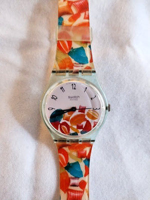 Swatch watch-JEU d'ENFANT! Colorful OLD TIME CANDY DROPS