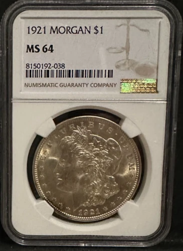1921 Morgan Silver Dollar NGC MS-64