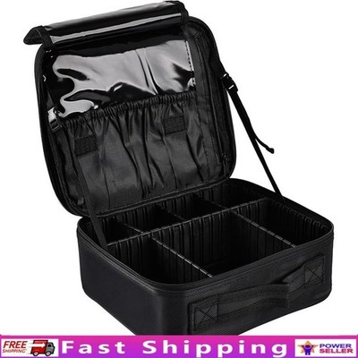 Durable Waterproof Makeup Case W/ Adjustable Compartments Travel & Storage New