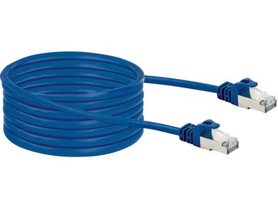 Schwaiger CAT8 Netzwerkkabel 10m Blau S/FTP LAN Ethernet Kabel High Speed NEU