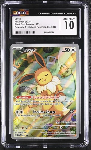 Eevee 173 Prismatic Evolutions Pokemon Center ETB Promo CGC 10 Gem Mint *024