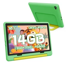 10 inch kids Tablet Android 15 14GB RAM 64GB ROM IPS LCD ＆ Parental Controls