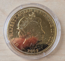 ST. GEORGE & THE DRAGON GOLD PLATED £5 FIVE POUND COIN