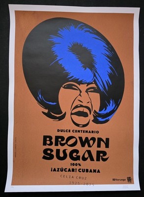 CELIA CRUZ #6 Cuban Screen-print Poster Salutes 2025 Centenary of QUEEN OF SALSA