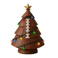 Fun Ball Christmas Tree 5.9IN Resin Craft Imitation Leather Sphere Sculpture