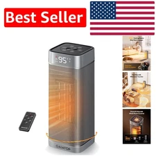 Rapid Heating Ceramic Heater 1500W with Remote Control - Ideal for Home & Office