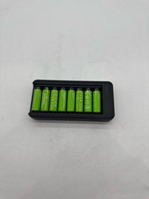Amazon Basics Rechargeable AA NiMh Batteries Charger 8-Bay USB-C 8 Count Black