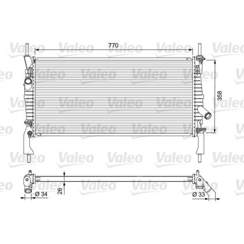1X KüHler, MotorküHlung Valeo 701731 Passend FüR Ford-image