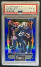 2016 Panini Select Derrick Henry RC Blue Prizm Concourse #/149 Titans PSA 10