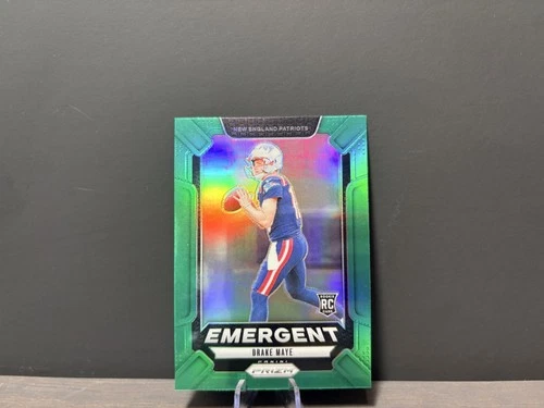 2024 Panini Prizm Drake Maye Rookie Emergent Green Prizm #4 (RC) - Patriots