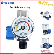 Spray Paint Gun Air Pressure Regulator with Gauge Pneumatic Tool Accessory