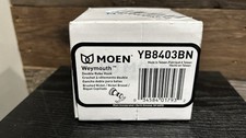 Moen YB8403 Brushed Nickel Weymouth Double Robe Hook New Open Box