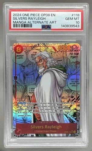 9543 Silvers Rayleigh 2024 One Piece Two Legends #OP08-118 Manga Art PSA 10
