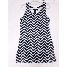 Heartsoul M Black White Shift Dress Bows 60s Mod Preppy Monochrome Minimalist