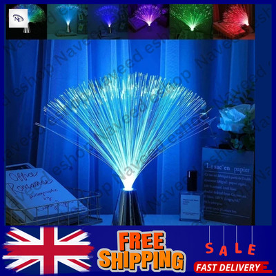 LED mehrfarbig wechselnde Glasfaser Brunnen Nacht Haus Licht Lampe Geschenk