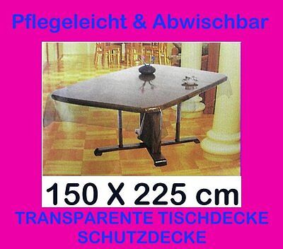 178 cm Ø Rund Tischdecke Durchsichtig Transparent SCHUTZDECKE PVC VINYL Neu