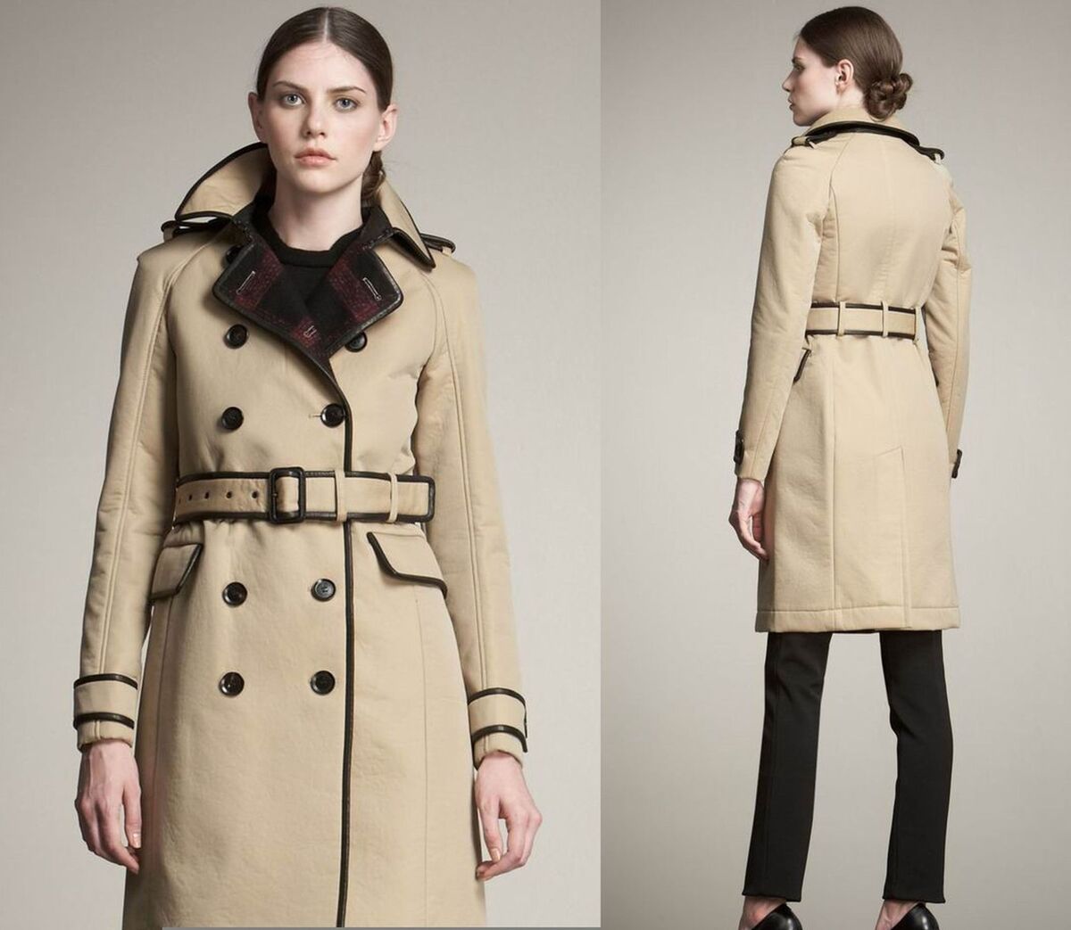 $3,995 Burberry Prorsum US 12 Women Bound Edge Trench Coat $3,995 Burberry Prorsum US 12 Women Bound Edge Trench Coat