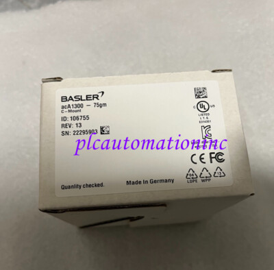 1PCS acA1300-75gm Basler industrial vision Brand new Fedex or DHL