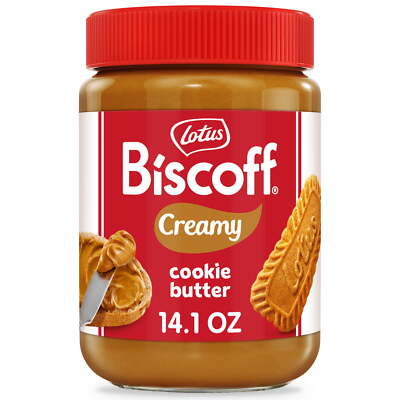 Biscoff Cookie Butter, Lotus Creamy Nut-Free Spread, 14.1 oz Jar