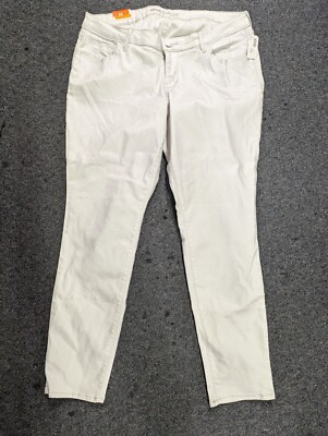 Old Navy The ROCK STAR white silver shiny womens jeans super skinny 18 NWT