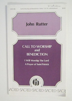 Call To Worship and Benediction John Rutter Hinshaw Music HMC686 1983 SATB