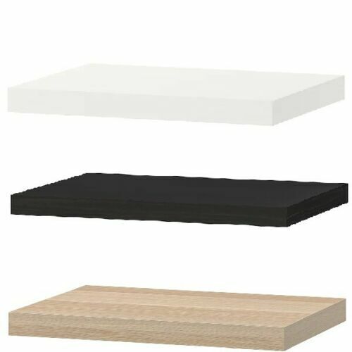 New Ikea Lack Wall Shelf Floating, White Wall Shelves With Black Brackets In Ksa