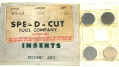 Lot of 4 New Spe-D-Cut 1/2'' Round Indexable Carbide Inserts RPG-42 CQ2