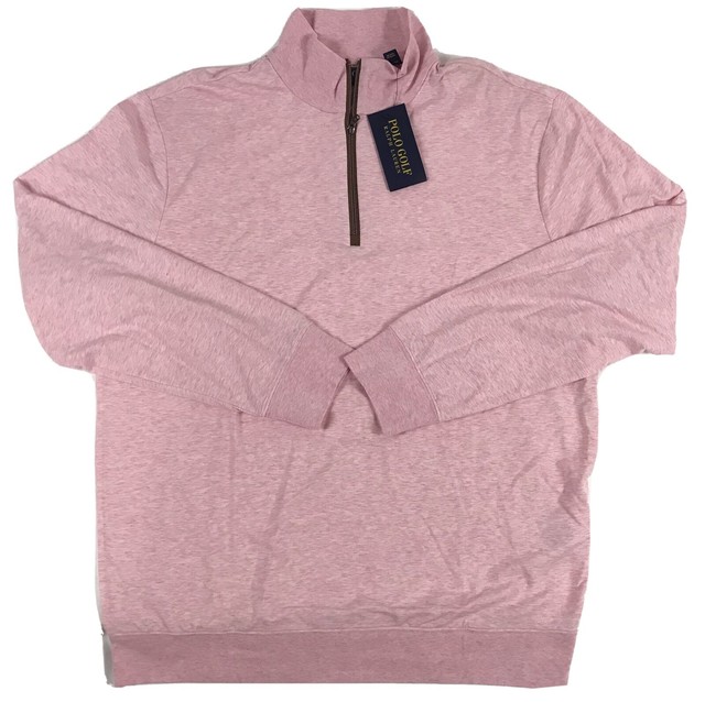 Polo Golf Ralph Lauren Mens Large Pink Long Sleeve 1/4 Zip Pullover for sale online | eBay