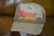 Vintage Snap Back Camo Trucker Hat / Cap Made in USA PRIDE Hunting Team
