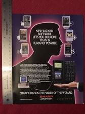 Sharp Electronic Organizer from Sharp 1990 Print Ad - Great to Frame 