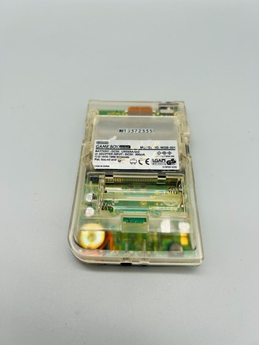 Console Nintendo Game Boy Pocket trasparente buone condizioni senza coperchio vano batteria - Foto 3 di 4