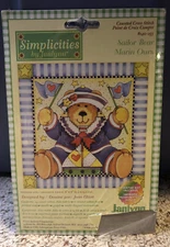 SIMPLICITIES by Janlynn Sailor Bear Marin Ours Counted Cross Stitch Kit