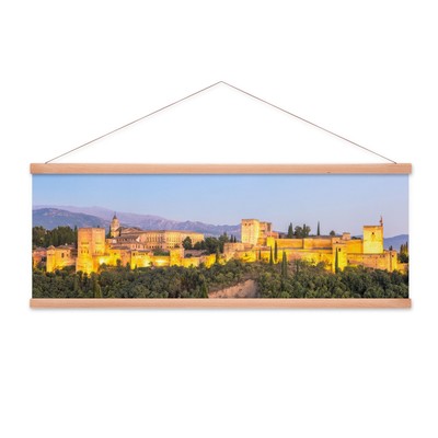 Stoffbild Kakemono mit Posterleisten Spanien Granada Stadt Palast Burg Alhambra