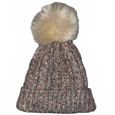 Free People Confetti Cable Pom Beanie NEW