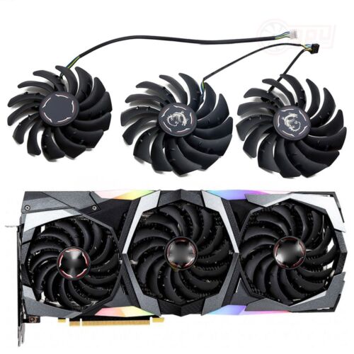 MSI RTX 2070 2080 2080 Ti Super Gaming X Trio Replacement GPU Graphics Card Fans - Picture 1 of 8