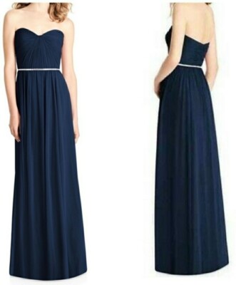  Jenny Packham Dress  Midnight Sleeveless Rhinestone Accent Size 2  Nwt