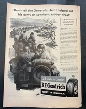 Life Magazine B.F. GOODRICH RUBBER TIRES 1944 Ad