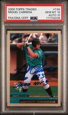 Miguel Cabrera RC 2000 Topps Traded Auto 