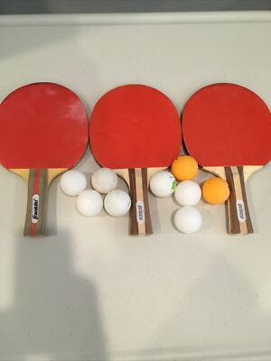 3 Prince And Franklin Ping Pong Table tennis rackets plus 9 balls