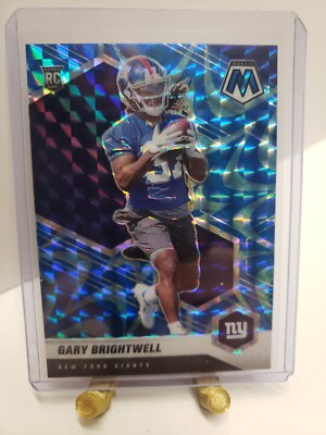 2021 Panini Mosaic Football Gary Brightwell RC #377 Reactive Blue Parallel!