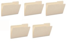 NEW 5 PACK Smead File Folder 2/5 Cut Tab Right Position Legal Size Manila 5P 518