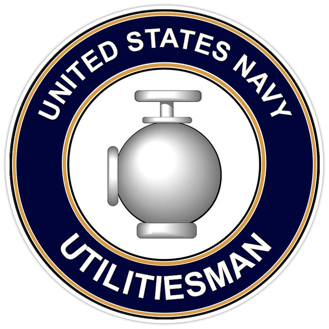 U.S. Navy Utilitiesman Bumper Sticker Military Vinyl Soldier Decal 5"