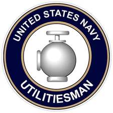 U.S. Navy Utilitiesman Bumper Sticker Military Vinyl Soldier Decal 5"